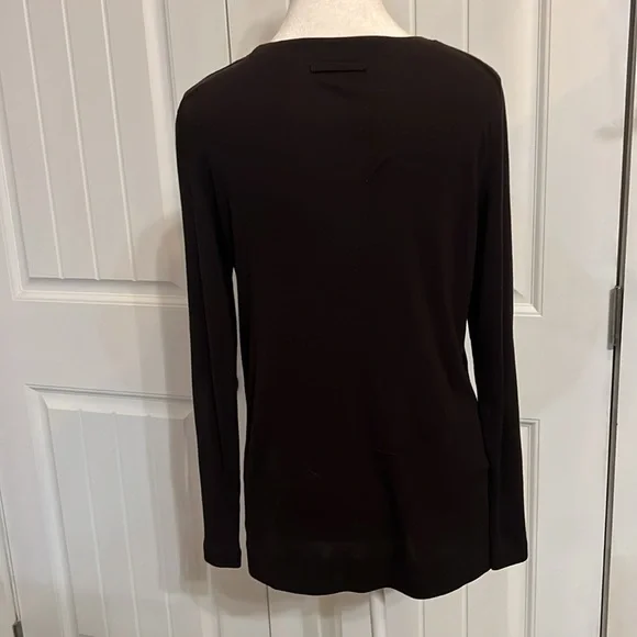 Simply Vera VERA WANG Women’s Black Large long sleeve pullover top - Picture 3 of 6